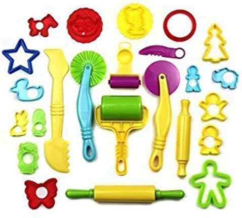 Putars Cute 24 Piece Set Durable Dough Tools Kit with Models Clay DIY Assorted Designs Tools