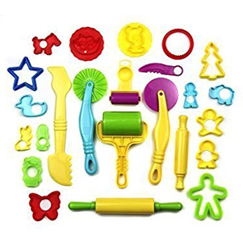 Putars Cute 24 Piece Set Durable Dough Tools Kit with Models Clay DIY Assorted Designs Tools