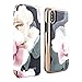 Ted Baker KNOWIT Mirror Folio Case for iPhone X/XS, Premium Folio Cover for Professional Women/Girls - Porcelain Rose (Black)