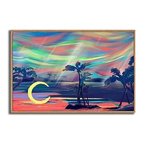Framed Canvas Wall Art for Living Room, Bedroom Dreamland Theme Canvas Prints for Modern Home Decoration Ready to Hang - 16"x24" inches