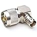 ANHAN UHF Male to BNC Female Right Angle Connectors, UHF to BNC Connectors PL259 Connector Pl259 to BNC 90 Degree Adapters Ham CB Radio Antenna Adapters 2 Packs