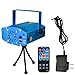 SUMERSHA LED Laser Lights Sound Activated Disco DJ Party Lights Mini Auto Flash RG Led Stage Lights with Remote Control Strobe Lights for Party Show Birthday Wedding Halloween Blue