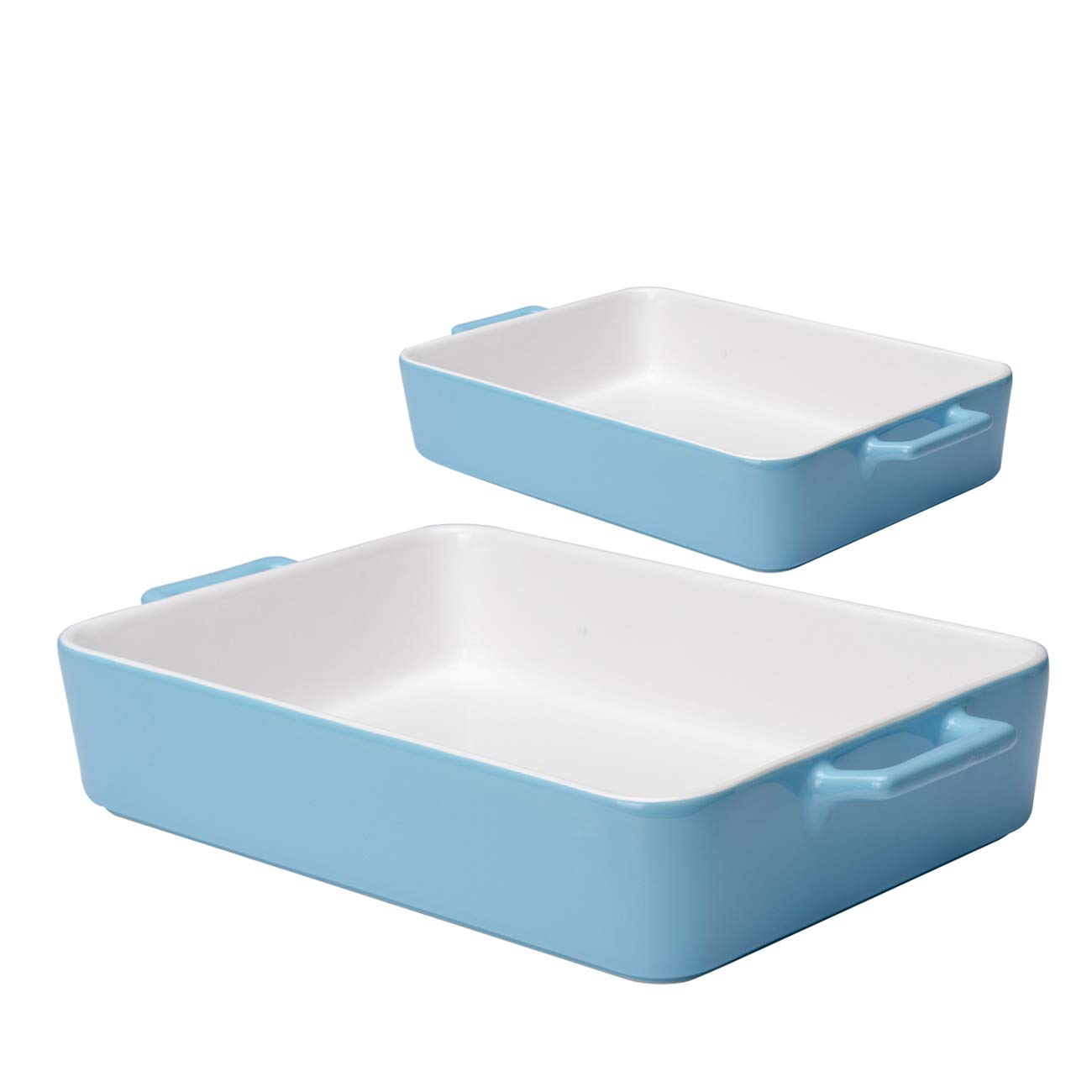 Xiteliy Ceramic Bakeware Set Baking Dish Lasagna Pans Casserole Dish Square Brownie Pan with Double 