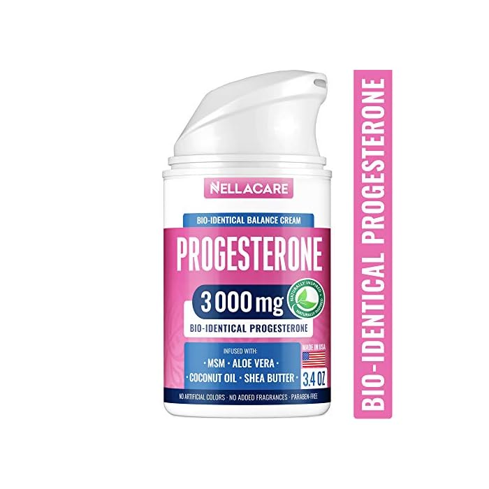 Progesterone Cream (Bioidentical) for Menopause Relief 3000 mg - Made in USA - Bio-Identical Progesterone Cream for…