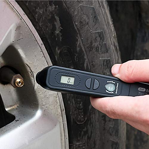 Brake Fluid Liquid Tester Pen & Tire Pressure Tester 2 in 1 LED Universal Detector