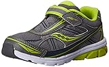 Saucony Boys Baby Ride Sneaker (Toddler/Little Kid),Grey/Lime,12 M US Little Kid