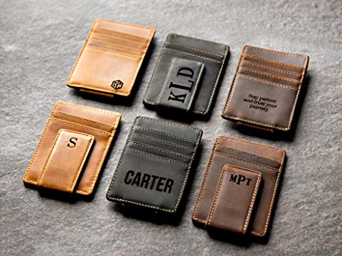 Personalized Leather Money Clip by Left Coast Original