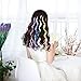 12 Pieces Party Highlights Clip in Colored Hair Extensions for Kids Girls Colorful Hair Extensions 22 inches Curly Wavy Synthetic Hairpieces Multi-Colors Sky Blue Hair