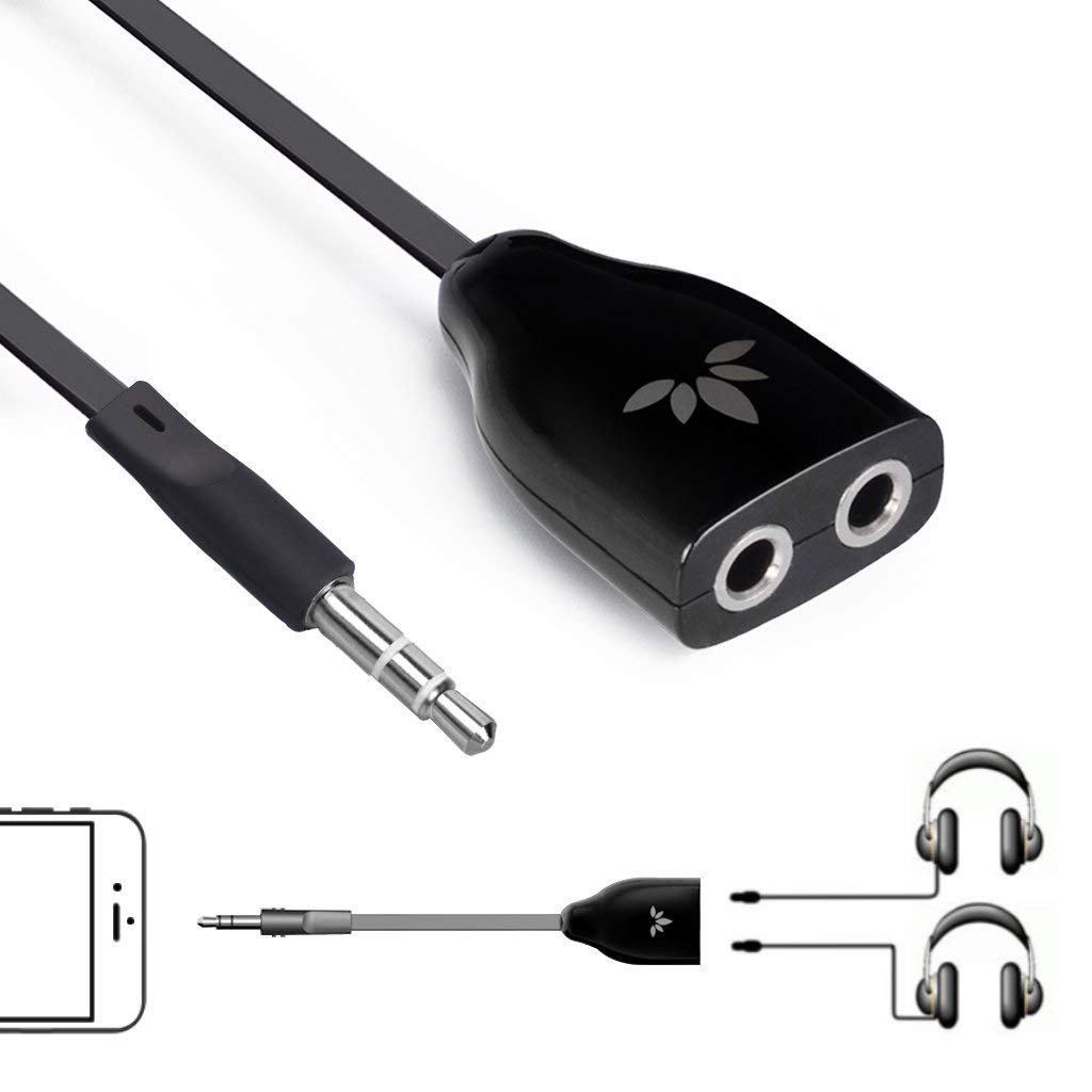Avantree TR302 Two Way 3.5mm Dual Headphone Jack Splitter, AUX Stereo