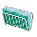 mDesign Metal Sponge Holder for Kitchen Sink with Suction Cups - Small Holder for Sponges in the Kitchen or Soap Holder in the Bathroom - Quick Drying Open Wire Basket - Ronde Collection - Satin