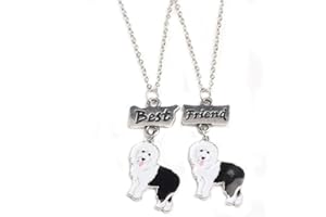 Mummumi Best Friend Necklaces, Friendship Lovely Pet Dogs Pendant Fashion Dogs Set Metal Necklace for Valentine's Day Present Birthday Christmas(Pug,Tidy,Bichon Frise,Schnauzer,Husky)