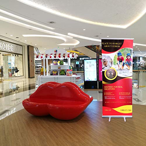 HAITIAN Aluminum Retractable Banner Stand 33x79, Roll up Banner Stand Graphic Size 33 x 79 Inches for Conference and Trade Show, Packed in A Padded Carrying Bag, Banner Does Not Included - Thumbnail 4