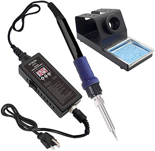 Sywon Digital Display Soldering Iron Station, 200 to 480 Adjustable Temperature, Sleep Function C/F Switch, Soldering Stand