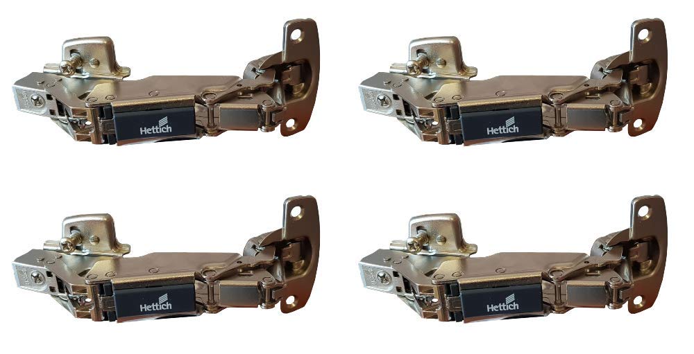 Hettich Sensys 8657i TH52 165 Degree Wide Angle Door Hinge Full Overlay Integrated Soft Closing Silent System Kitchen Cabinet Cupboard Wardrobe (9099540) x4