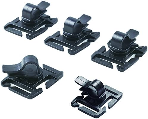 Tube Clips, INDEPMAN Outdoor Rotate 360 Degree Tactical Military Hydration Water Pipe Clip for Camping Hiking Trekking 5/pack Black