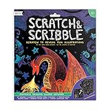 Office Product OOLY Scratch & Scribble Art Set Scratch Kit - Fantastic Dragons Book