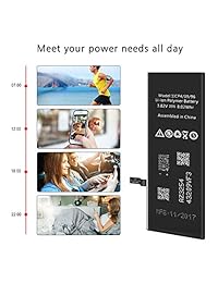 litsped 2100 mAh para iPhone 6 Batería de repuesto (A1549, A1586 y a1589) nuevo ciclo de 0 Batería de alta capacidad con total Repair Tool Kits