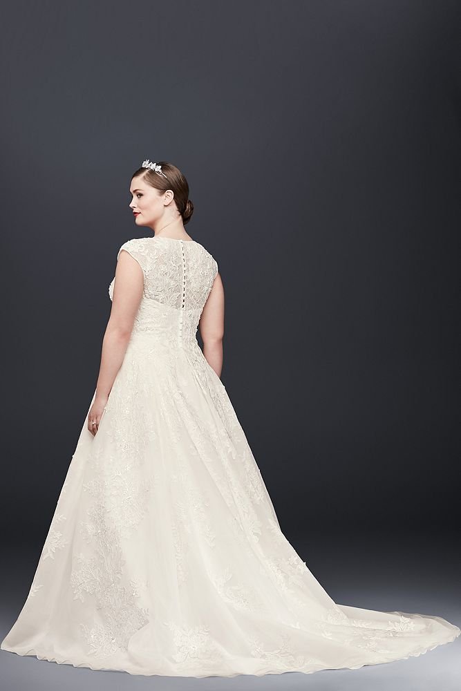 Oleg Cassini Plus Size Ball Gown Wedding Dress Style ...