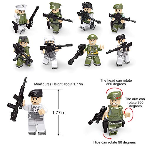 KAZI Toys Soldiers Action Figures - Marine Corps Soldiers,US Navy and Army Men with Military Weapons Accessories,16Pcs