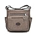Qflmy Vintage Retro Canvas Messenger Bag Crossbody Shoulder Bag (Coffee)