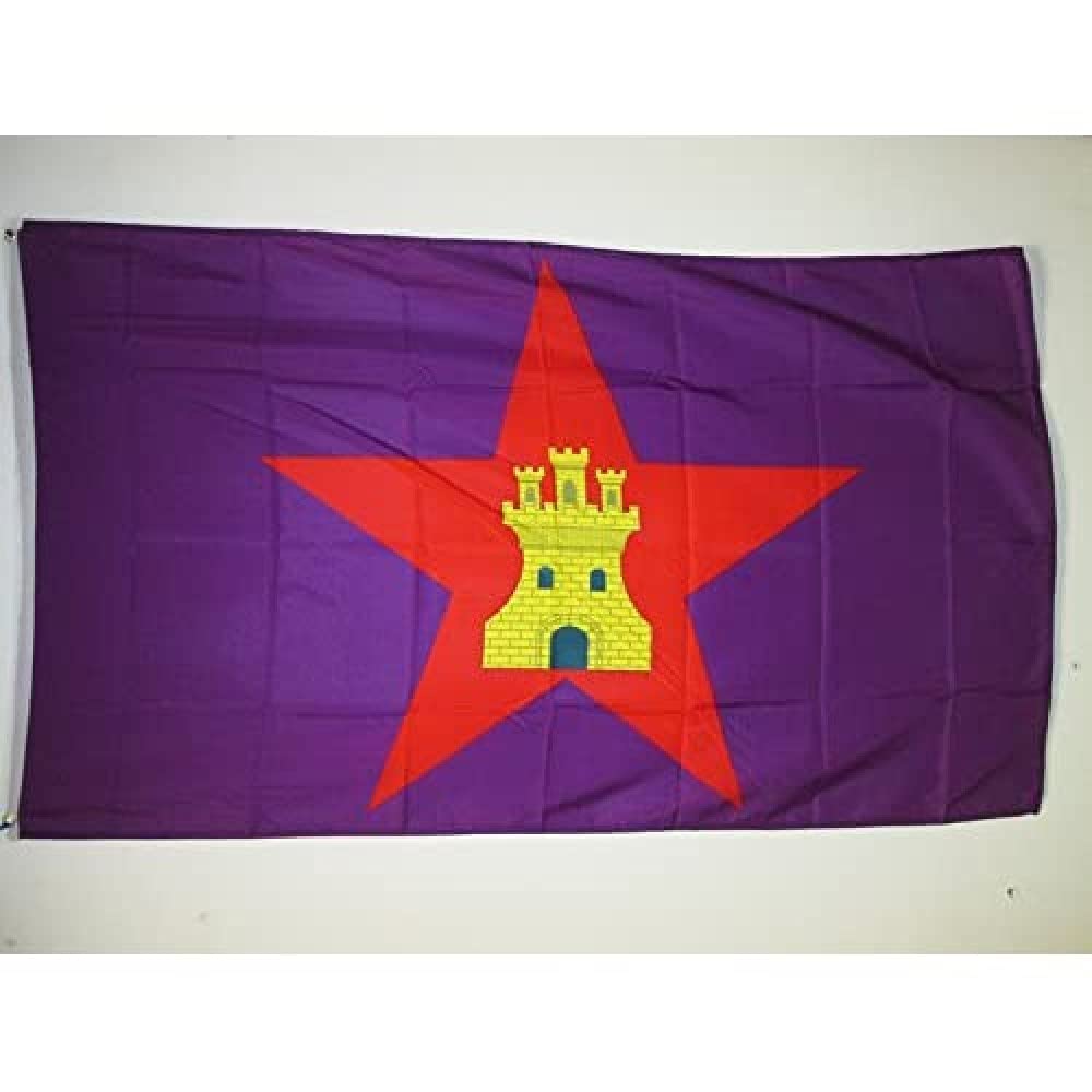 AZ FLAG - Castilla Comunera Independentist Flag - 3x5 Ft - 100D Polyester Castillan Nacionalist Banner with Two Metal Grommets - Fade Resistant - Vivid Colors - 3' x 5' Feet - 150x90 Cm