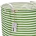 Sea Team 19.7 Inches Large Sized Waterproof Coating Ramie Cotton Fabric Folding Laundry Hamper Bucket Cylindric Burlap Canvas Storage Basket (19.7