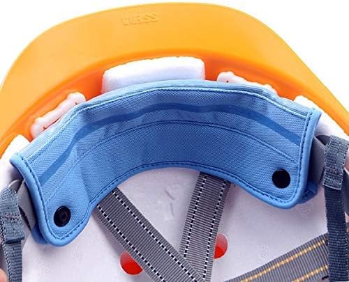 2 Pieces Washable Snap On Hard Hat Sweatband Liner/Sweat Absorber (2pcs, Blue)