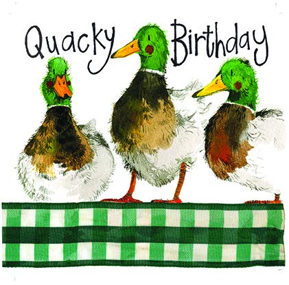 Alex Clark Quacky Birthday Card - Ducks - Mallard - Nature - Animal - Happy Birthday Card - Cards To Celebrate - Designed and Printed in the UK…