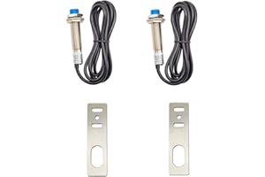Haldzemo M12 Inductive Proximity Sensor LJ12A3-4-Z/AX Normally Close Detection Approach Switch NPN NC 3 Wire DC 6V-36V with I Type Bracket (2 Pack, NPN NC+I Type)