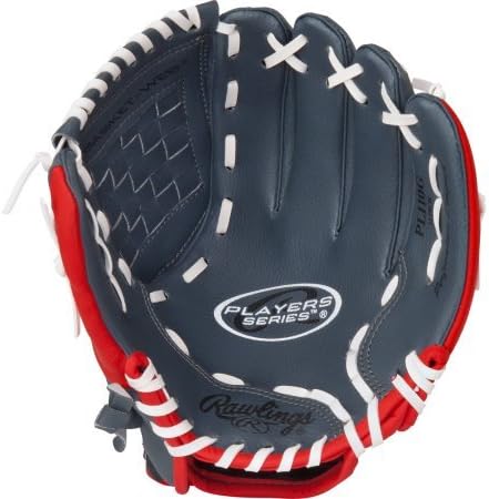 Baseball Glove with Interwoven Basket-Web for Sure-catch, Adjustable Straps and 11.5" Youth Pattern, Rawlings Baseball Players Series