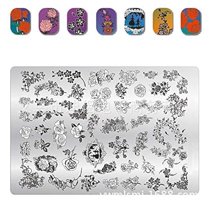 Amazon Com 1pcs Big Rectangle Diy Nail Stamp Plates Nail