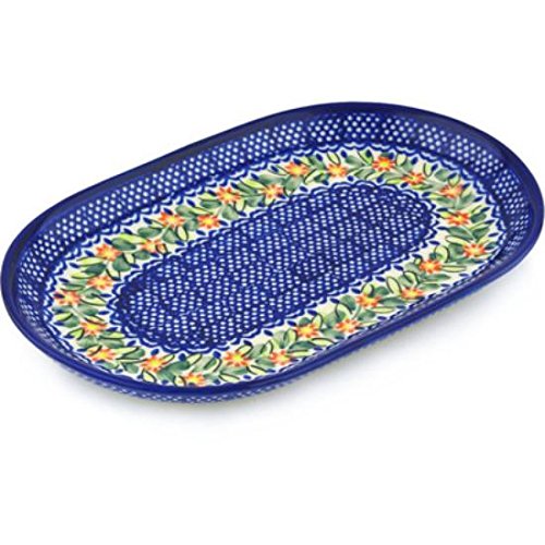 Click Here to See More Images Ceramika Bona H0541H Polish Pottery Ceramic Platter Hand Painted, 9-Inch