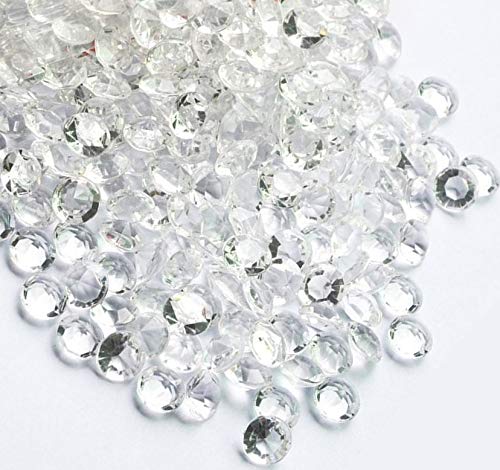 iFavor123 1600PCS Clear 10mm Diamond Table Confetti Acrylic Crystals Quinceañera Wedding Bridal Showers Party Decorations Vase Fillers Table Scatter