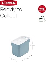 Curver Ready to Collect 20L Recycled Kitchen Bin Smoked Grey Lid view 8