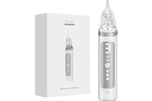 HULMAY Baby Nasal Aspirator,Electric Nose Suction for Baby,Baby Nose Sucker with 3 Levels Suction,Food-Grade Tips,Soothing Light & Nursery Rhymes