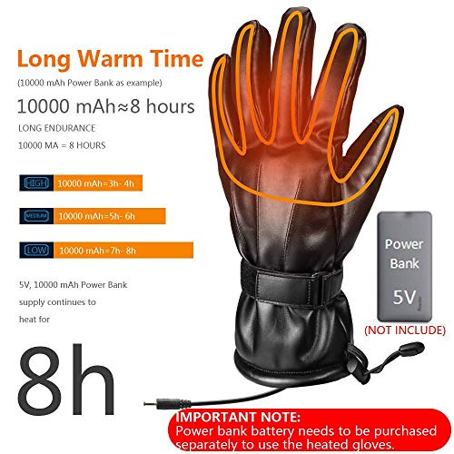 Heated Gloves for Men Fingers Hands Warmer for Ski Motorcycle Hiking