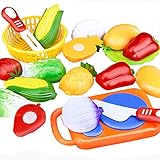 Susenstone 12PC Cutting Fruit Vegetable Pretend Play Children Kid Educational Toy
