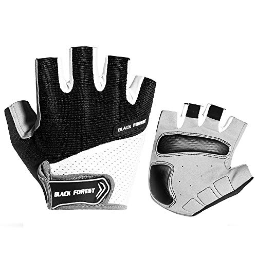 Sinwo Unisex Breathable Cycling Gloves Non-Slip Bicycle Gloves Wearable for Fitness Sport Outdoor Gloves (Black, L)