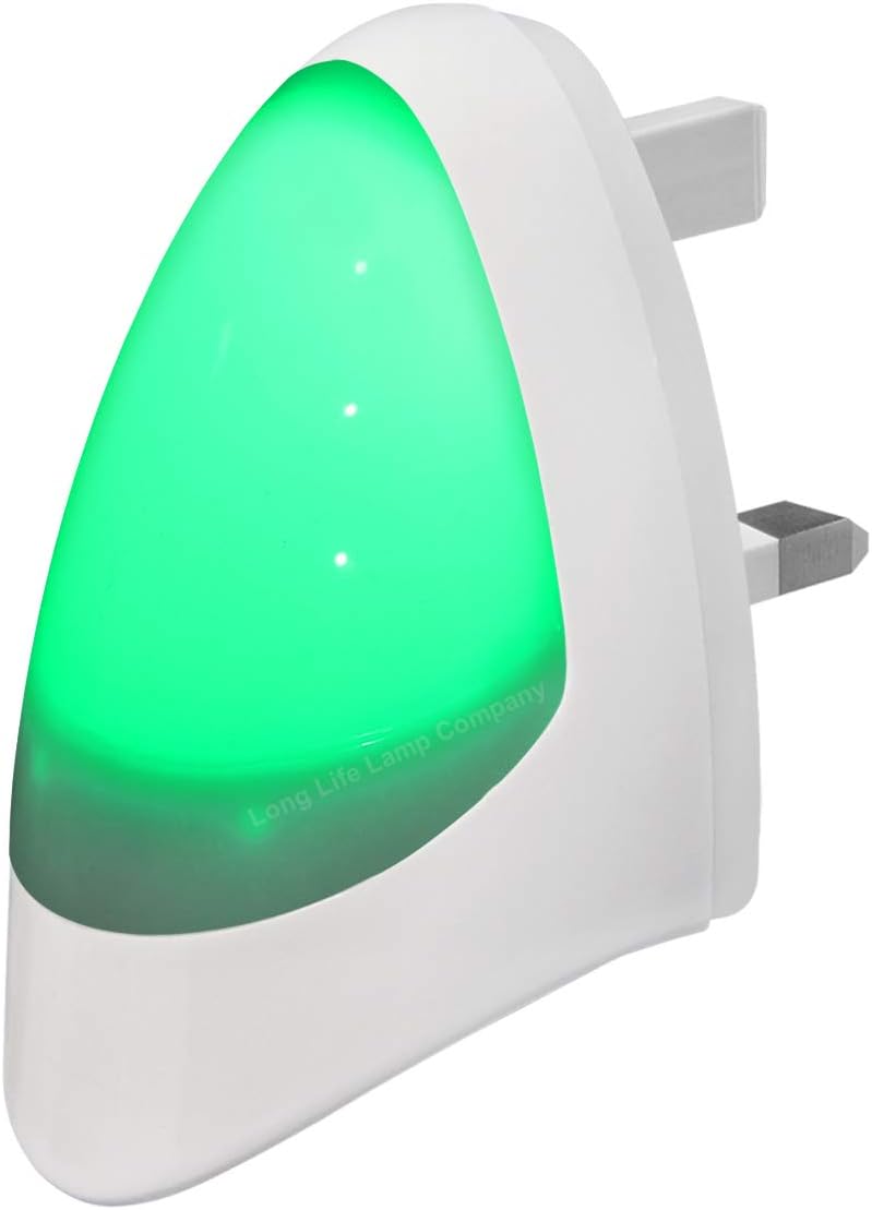 Green Automatic LED Night Light Plug in & Energy Saving Dusk 2 Dawn
