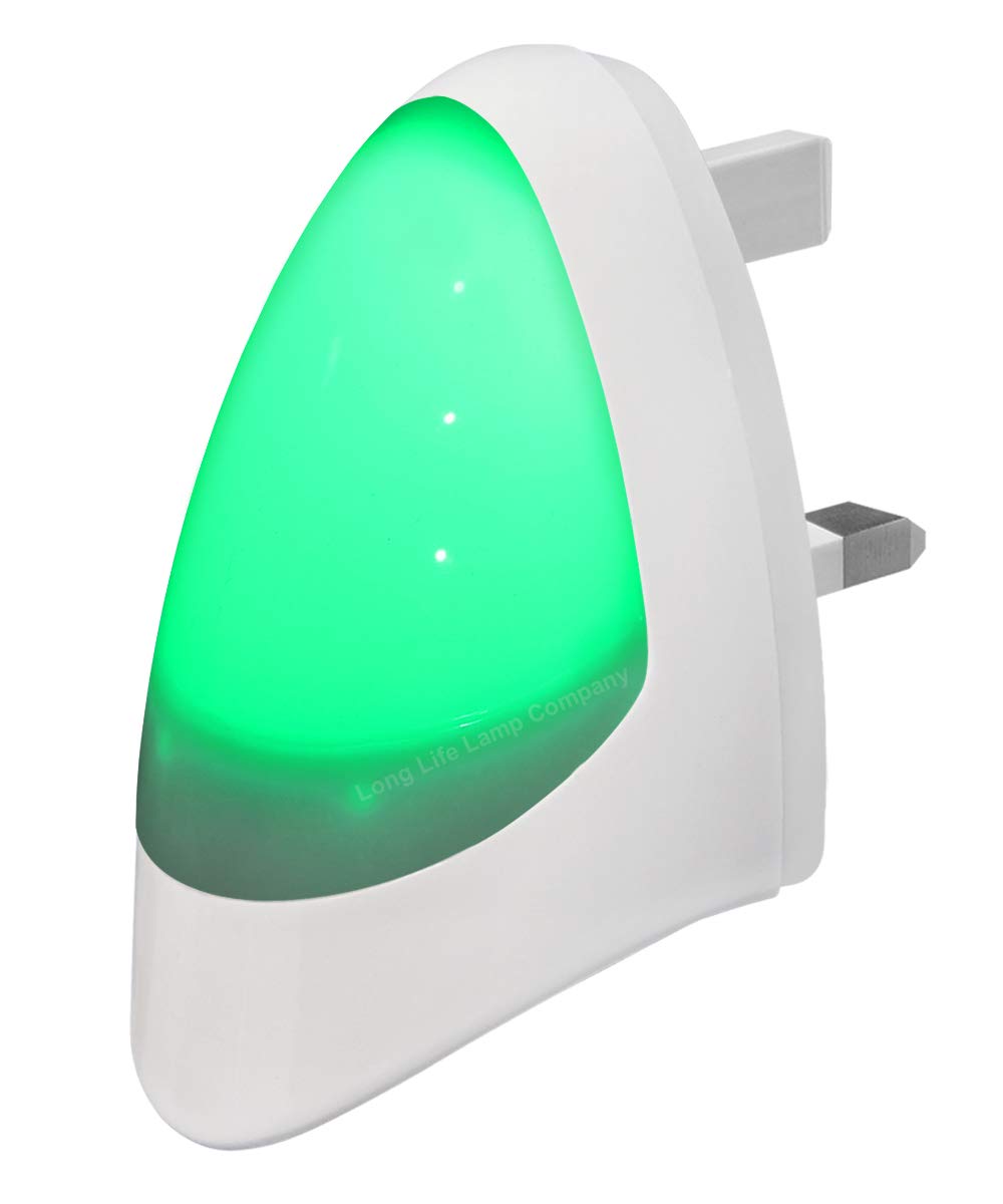 Green Automatic LED Night Light - Plug in & Energy Saving Dusk to Dawn LED Night Light