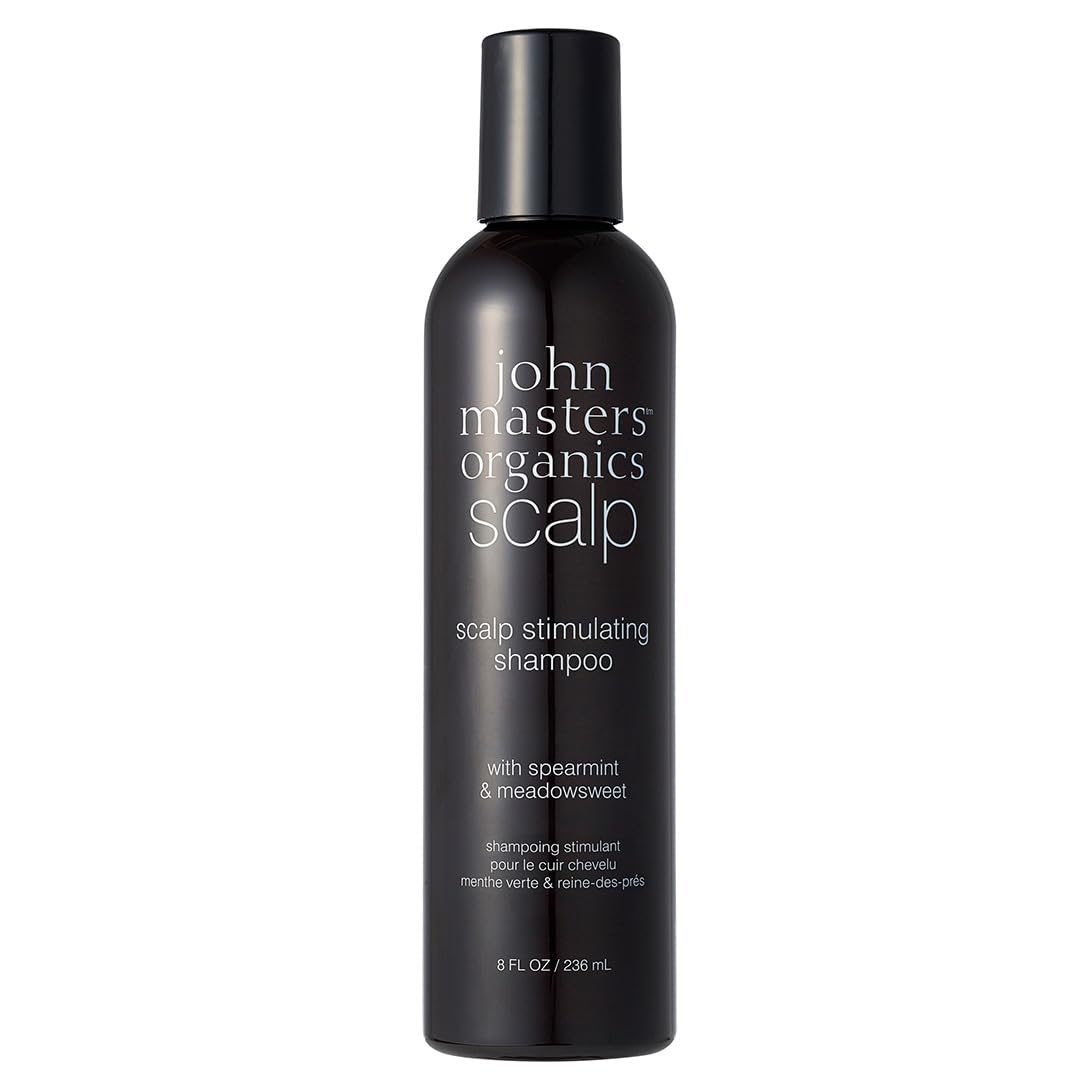 John Masters Organic Scalp Stimulating Shampoo With Spearmint & Meadowsweet | Detoxify, Purify, Hair Growth, Scalp Care, Removes Buildup. 8 FL OZ /236 ml (Pack of 1)