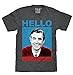 Tee Luv Mister Rogers T-Shirt - Mr. Rogers Hello Neighbor Shirt (XX-Large) Charcoal Heather