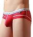 Meykiss Mens Ice Silk Breathable Triangle Underpants Brief Panties US M Red