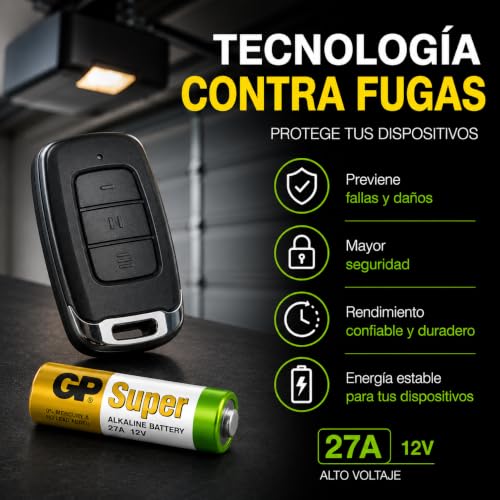 GP Pilas 27A Super - Lote de 5 | Pilas Alcalina 27 MN27 12V | Energía Duradera, Rendimiento Excepcional