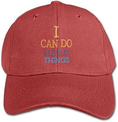 Moons I Can Do Hard Things Home Prefer Children Sun Hat 100% Cotton Baseball Cap With Adjustable Strap Red