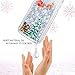 iPhone X Christmas Case, Maxdara [Screen Protector] Merry Christmas Tree Pattern Glitter Liquid Bling Sparkle Case Pretty Cute New Design for Girls Children Gifts for iPhone X 5.8 inch