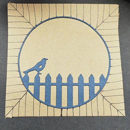 callm Bird Fence Metal Cutting Dies Embossing Card Making Die Cuts Scrapbooking Dies Stencil Metal Cut For Card Album Decoration Paper Card Making (H) - Thumbnail 3