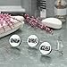 DWELLZA Silver Mosaic Resin Shower Curtain Hooks- Set of 12- Decorative Bathroom Hook - for Elegant Bathroom Decor (Silver Gray)