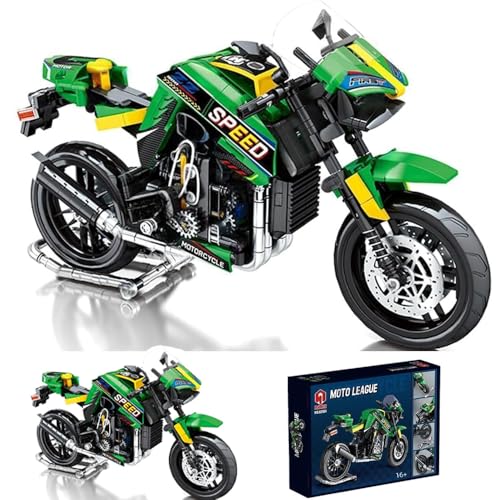 CIJINAY Briques de construction de moto, 776 blocs de serrage, kit de modélisation, super moto, jouet cadeau pour adultes et enfants