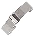 16mm Thin Mesh Milanese Watch Strap Silver Chain Belt Wristband for Women's Watches 304 Stainless Steel
